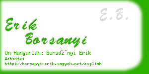 erik borsanyi business card